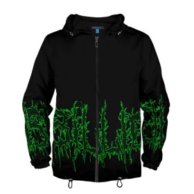 Мужская ветровка 3D с принтом Billie Eilish в городе Новоалтайск, 100% полиэстер | подол и капюшон оформлены резинкой с фиксаторами, два кармана без застежек по бокам, один потайной карман на груди | billie | eilish | graffiti | айлиш | беляш | беляшик | билли | инди поп | поп | электропоп | эмо поп
