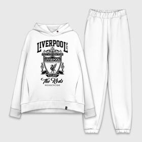 Женский костюм хлопок Oversize с принтом Ливерпуль в городе Новоалтайск,  |  | liverpool | liverpool fc | ynwa | you never walk alone | ливерпуль | фан ливерпуля | фанатская | футбол | футболист | футбольный клуб | энфильд