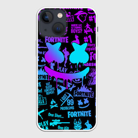 Чехол для iPhone 13 mini с принтом FORTNITE x MARSHMELLO в городе Новоалтайск,  |  | fortnite | fortnite x | marshmello | маршмелло | фортнайт