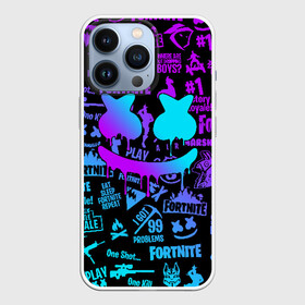 Чехол для iPhone 13 Pro с принтом FORTNITE x MARSHMELLO в городе Новоалтайск,  |  | Тематика изображения на принте: fortnite | fortnite x | marshmello | маршмелло | фортнайт
