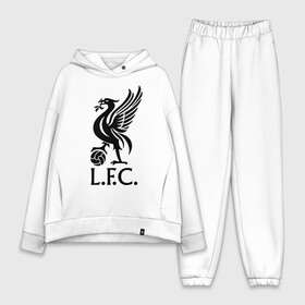 Женский костюм хлопок Oversize с принтом Ливерпуль в городе Новоалтайск,  |  | liverpool | liverpool fc | ynwa | you never walk alone | ливерпуль | фан ливерпуля | фанатская | футбол | футболист | футбольный клуб | энфильд