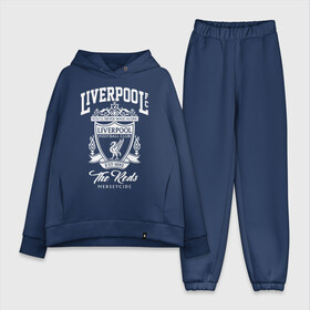 Женский костюм хлопок Oversize с принтом Ливерпуль в городе Новоалтайск,  |  | liverpool | liverpool fc | ynwa | you never walk alone | ливерпуль | фан ливерпуля | фанатская | футбол | футболист | футбольный клуб | энфильд