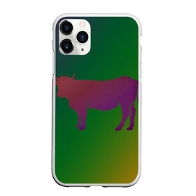 Чехол для iPhone 11 Pro Max матовый с принтом Корова(трехцветный градиент) в городе Новоалтайск, Силикон |  | Тематика изображения на принте: animals | животные | звери | корова | коровка | коровы | мягкий цвет | прикольная картинка | простая картинка
