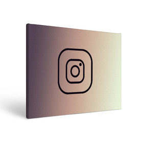 Холст прямоугольный с принтом instagram(simple logo) в городе Новоалтайск, 100% ПВХ |  | instagram | logo | инстаграм | лого | мягкие цвета | приложение | простая картинка | фотоаппарат | черная картинка | черный | черный значок | черный цвет