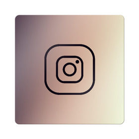 Магнит виниловый Квадрат с принтом instagram(simple logo) в городе Новоалтайск, полимерный материал с магнитным слоем | размер 9*9 см, закругленные углы | instagram | logo | инстаграм | лого | мягкие цвета | приложение | простая картинка | фотоаппарат | черная картинка | черный | черный значок | черный цвет