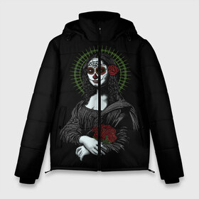 Мужская зимняя куртка 3D с принтом Mona Lisa - Santa Muerte в городе Новоалтайск, верх — 100% полиэстер; подкладка — 100% полиэстер; утеплитель — 100% полиэстер | длина ниже бедра, свободный силуэт Оверсайз. Есть воротник-стойка, отстегивающийся капюшон и ветрозащитная планка. 

Боковые карманы с листочкой на кнопках и внутренний карман на молнии. | dead | death | lisa | mona | muerte | muertos | santa | день | искуство | картина | лиза | мона | муэрте | муэртес | муэртос | роза | розы | санта | тату | татуировка | цветы | череп