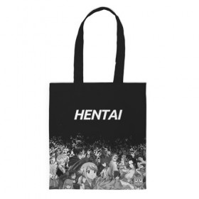 Сумка 3D повседневная с принтом HENTAI в городе Новоалтайск, 100% полиэстер | Плотность: 200 г/м2; Размер: 34×35 см; Высота лямок: 30 см | ahegao | kawai | kowai | oppai | otaku | senpai | sugoi | waifu | yandere | ахегао | ковай | отаку | сенпай | яндере