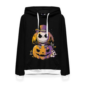 Женская толстовка 3D с принтом The Nightmare Before Christmas в городе Новоалтайск, 100% полиэстер  | двухслойный капюшон со шнурком для регулировки, мягкие манжеты на рукавах и по низу толстовки, спереди карман-кенгуру с мягким внутренним слоем. | before | burton | christmas | horror | jack skellington | nightmare | tim | timothy | walter | бёртон | джек | перед | рождеством | скеллингтон | тим | тимоти | ужастик | ужасы