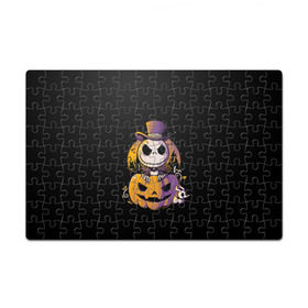 Пазл магнитный 126 элементов с принтом The Nightmare Before Christmas в городе Новоалтайск, полимерный материал с магнитным слоем | 126 деталей, размер изделия —  180*270 мм | before | burton | christmas | horror | jack skellington | nightmare | tim | timothy | walter | бёртон | джек | перед | рождеством | скеллингтон | тим | тимоти | ужастик | ужасы