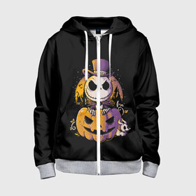 Детская толстовка 3D на молнии с принтом The Nightmare Before Christmas в городе Новоалтайск, 100% полиэстер |  манжеты и пояс оформлены широкой мягкой резинкой, двухслойный капюшон со шнурком для регулировки, спереди карманы и застежка-молния
 | before | burton | christmas | horror | jack skellington | nightmare | tim | timothy | walter | бёртон | джек | перед | рождеством | скеллингтон | тим | тимоти | ужастик | ужасы