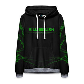 Мужская толстовка 3D с принтом Billie Eilish. в городе Новоалтайск, 100% полиэстер | двухслойный капюшон со шнурком для регулировки, мягкие манжеты на рукавах и по низу толстовки, спереди карман-кенгуру с мягким внутренним слоем. | bili | billie eilish | били | билли айлиш | музыка