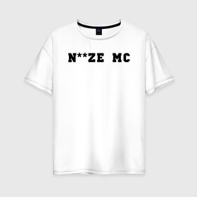 Женская футболка хлопок Oversize с принтом Noize MC в городе Новоалтайск, 100% хлопок | свободный крой, круглый ворот, спущенный рукав, длина до линии бедер
 | face2face | mc | noize | noize mc | protivo gunz | rыchigy mashыn 13 | v.i.p | алексеев | иван алексеев | мс | ноиз | ноиз мс | нойз | нойз мс | реп | рок | рэп | хип хоп | шум | шуметь