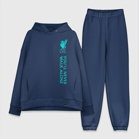 Женский костюм хлопок Oversize с принтом Ливерпуль в городе Новоалтайск,  |  | liverpool | liverpool fc | ynwa | you never walk alone | ливерпуль | фан ливерпуля | фанатская | футбол | футболист | футбольный клуб | энфильд