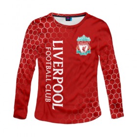 Женский лонгслив 3D с принтом Ливерпуль в городе Новоалтайск, 100% полиэстер | длинные рукава, круглый вырез горловины, полуприлегающий силуэт | liverpool | liverpool fc | ynwa | you never walk alone | ливерпуль | фан ливерпуля | фанатская | футбол | футболист | футбольный клуб | энфильд