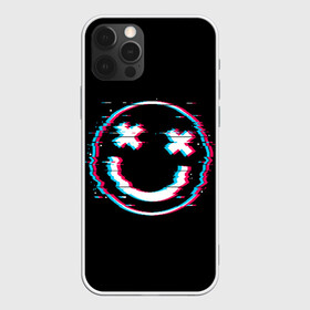 Чехол для iPhone 12 Pro с принтом Glitch Smile в городе Новоалтайск, силикон | область печати: задняя сторона чехла, без боковых панелей | art | glitch | smile | арт | глитч | глич | картинка | картинки | мода | прикольная | прикольные | смайл | смайли | смайлик | тренд | тренды