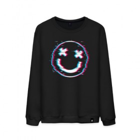 Мужской свитшот хлопок с принтом Glitch Smile в городе Новоалтайск, 100% хлопок |  | art | glitch | smile | арт | глитч | глич | картинка | картинки | мода | прикольная | прикольные | смайл | смайли | смайлик | тренд | тренды
