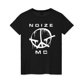 Женская футболка хлопок с принтом Noize MC в городе Новоалтайск, 100% хлопок | прямой крой, круглый вырез горловины, длина до линии бедер, слегка спущенное плечо | face2face | mc | noize | noize mc | protivo gunz | rыchigy mashыn 13 | v.i.p | алексеев | иван алексеев | мс | ноиз | ноиз мс | нойз | нойз мс | реп | рок | рэп | хип хоп | шум | шуметь