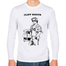 Мужской лонгслив хлопок с принтом CLIFF BOOTH в городе Новоалтайск, 100% хлопок |  | brad pitt | champion | cliff booth | stuntman | актер | бред питт | брэд питт | дублер | каскадер | квентин тарантино | клиф бут | однажды в голливуде | чемпион