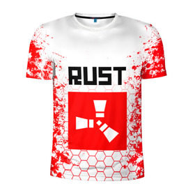 Мужская футболка 3D спортивная с принтом RUST в городе Новоалтайск, 100% полиэстер с улучшенными характеристиками | приталенный силуэт, круглая горловина, широкие плечи, сужается к линии бедра | magic rust | rust | rust 2019 | раст | раст 2019. | раст легаси