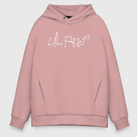 Мужское худи Oversize хлопок с принтом LIL PEEP в городе Новоалтайск, френч-терри — 70% хлопок, 30% полиэстер. Мягкий теплый начес внутри —100% хлопок | боковые карманы, эластичные манжеты и нижняя кромка, капюшон на магнитной кнопке | lil peep | lil prince | pink | зарубежная музыка | лил пип | маленький принц