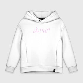 Детское худи Oversize хлопок с принтом LIL PEEP в городе Новоалтайск, френч-терри — 70% хлопок, 30% полиэстер. Мягкий теплый начес внутри —100% хлопок | боковые карманы, эластичные манжеты и нижняя кромка, капюшон на магнитной кнопке | Тематика изображения на принте: lil peep | lil prince | pink | зарубежная музыка | лил пип | маленький принц