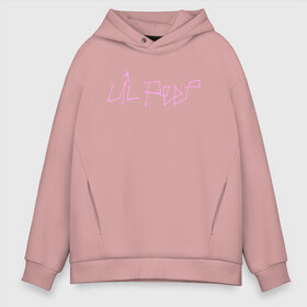 Мужское худи Oversize хлопок с принтом LIL PEEP в городе Новоалтайск, френч-терри — 70% хлопок, 30% полиэстер. Мягкий теплый начес внутри —100% хлопок | боковые карманы, эластичные манжеты и нижняя кромка, капюшон на магнитной кнопке | lil peep | lil prince | pink | зарубежная музыка | лил пип | маленький принц