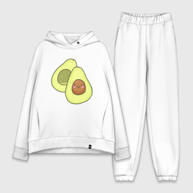 Женский костюм хлопок Oversize с принтом Авокадо в городе Новоалтайск,  |  | avocados | авокадо | веганский | вегетарианский | вегетарианское | еда | едой | еды | зеленое | зелёные | зеленый | фрукт | фруктами | фруктовое | фруктовый | фрукты