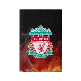 Обложка для паспорта матовая кожа с принтом LIVERPOOL в городе Новоалтайск, натуральная матовая кожа | размер 19,3 х 13,7 см; прозрачные пластиковые крепления | lfc | liverpool | sport | ynwa | ливерпуль | лфк | спорт