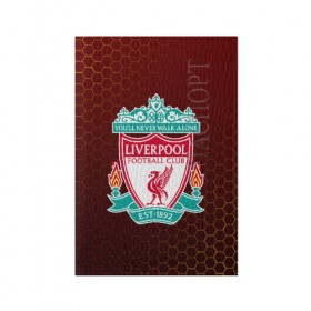 Обложка для паспорта матовая кожа с принтом LIVERPOOL в городе Новоалтайск, натуральная матовая кожа | размер 19,3 х 13,7 см; прозрачные пластиковые крепления | lfc | liverpool | sport | ynwa | ливерпуль | лфк | спорт