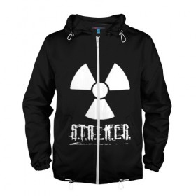 Мужская ветровка 3D с принтом S.T.A.L.K.E.R. (CARBON) в городе Новоалтайск, 100% полиэстер | подол и капюшон оформлены резинкой с фиксаторами, два кармана без застежек по бокам, один потайной карман на груди | stalker | зов | небо | припяти | припять | сталкер | тень | чернобыль | чернобыля | чистое