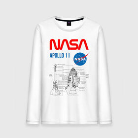Мужской лонгслив хлопок с принтом Nasa Apollo 11 (двухсторонняя) в городе Новоалтайск, 100% хлопок |  | apollo 11 | apolo 11 | apolon 11 | аполлон 11 | аполон 11 | наса | насса