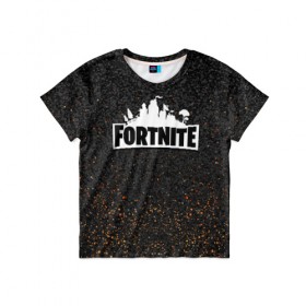 Детская футболка 3D с принтом Fortnite в городе Новоалтайск, 100% гипоаллергенный полиэфир | прямой крой, круглый вырез горловины, длина до линии бедер, чуть спущенное плечо, ткань немного тянется | Тематика изображения на принте: 