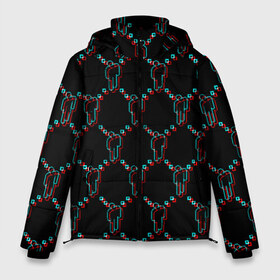 Мужская зимняя куртка 3D с принтом Billie Eilish (Glitch) в городе Новоалтайск, верх — 100% полиэстер; подкладка — 100% полиэстер; утеплитель — 100% полиэстер | длина ниже бедра, свободный силуэт Оверсайз. Есть воротник-стойка, отстегивающийся капюшон и ветрозащитная планка. 

Боковые карманы с листочкой на кнопках и внутренний карман на молнии. | bili | billie eilish | били | билли айлиш | музыка