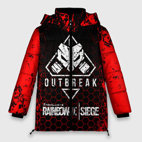Женская зимняя куртка 3D с принтом RAINBOW SIX SIEGE OUTBREAK в городе Новоалтайск, верх — 100% полиэстер; подкладка — 100% полиэстер; утеплитель — 100% полиэстер | длина ниже бедра, силуэт Оверсайз. Есть воротник-стойка, отстегивающийся капюшон и ветрозащитная планка. 

Боковые карманы с листочкой на кнопках и внутренний карман на молнии | 6 | outbreak | rainbow | rainbow six siege | six | tom clancys | радуга осада | том клэнси
