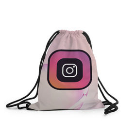 Рюкзак-мешок 3D с принтом Instagram(редактируемое лого) в городе Новоалтайск, 100% полиэстер | плотность ткани — 200 г/м2, размер — 35 х 45 см; лямки — толстые шнурки, застежка на шнуровке, без карманов и подкладки | 