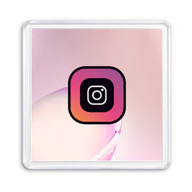 Магнит 55*55 с принтом Instagram(редактируемое лого) в городе Новоалтайск, Пластик | Размер: 65*65 мм; Размер печати: 55*55 мм | 