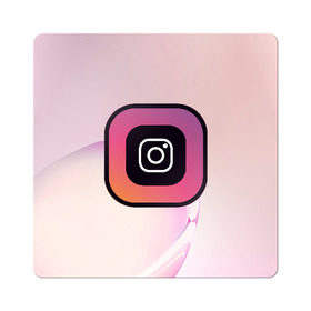 Магнит виниловый Квадрат с принтом Instagram(редактируемое лого) в городе Новоалтайск, полимерный материал с магнитным слоем | размер 9*9 см, закругленные углы | 