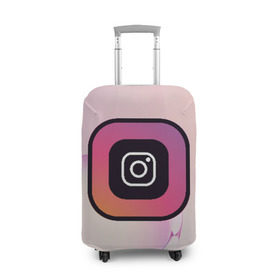 Чехол для чемодана 3D с принтом Instagram(редактируемое лого) в городе Новоалтайск, 86% полиэфир, 14% спандекс | двустороннее нанесение принта, прорези для ручек и колес | 