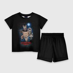 Детский костюм с шортами 3D с принтом Stranger Things в городе Новоалтайск,  |  | 11 | buster | cat | demogorgon | ghost | stranger things | демогоргон | загадочные события | изнанка | кот | котенок | кошка | монстр | охотники | очень странные дела | приведения