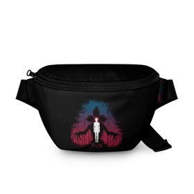 Поясная сумка 3D с принтом Stranger Things в городе Новоалтайск, 100% полиэстер | плотная ткань, ремень с регулируемой длиной, внутри несколько карманов для мелочей, основное отделение и карман с обратной стороны сумки застегиваются на молнию | 11 | buster | demogorgon | ghost | stranger things | демогоргон | загадочные события | изнанка | кино | монстр | охотники | очень странные дела | приведения | сериал | фильм