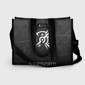 Сумка-шоппер 3D с принтом DISHONORED в городе Новоалтайск, 100% полиэстер | застегивается на металлическую кнопку; внутренний карман застегивается на молнию. Стенки укреплены специальным мягким материалом, чтобы защитить содержимое от несильных ударов
 | Тематика изображения на принте: dishonored | dishonored 2 | korvo | дисхоноред | корво | корво аттано | стелс | эмили колдуин