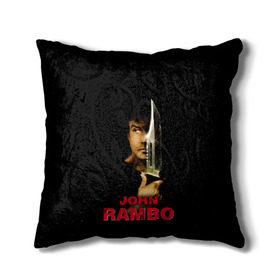 Подушка 3D с принтом John Rambo в городе Новоалтайск, наволочка – 100% полиэстер, наполнитель – холлофайбер (легкий наполнитель, не вызывает аллергию). | состоит из подушки и наволочки. Наволочка на молнии, легко снимается для стирки | action | army | blood | first | john | last | rambo | stallone | states | sylvester | united | usa | армия | боевик | джон | кровь | первая | последняя | рэмбо | сильвестр | сталлоне | сша