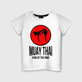 Детская футболка хлопок с принтом Muay thai (двухсторонняя) в городе Новоалтайск, 100% хлопок | круглый вырез горловины, полуприлегающий силуэт, длина до линии бедер | boxer | boxing | fight | fighting | king of the ring | muay thai | боксер | король ринга | муай тай | тайский бокс