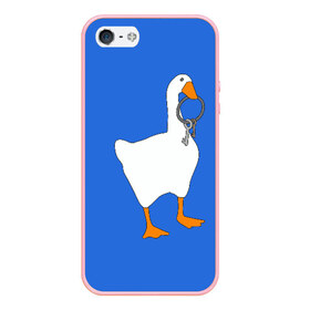 Чехол для iPhone 5/5S матовый с принтом Untitled Goose Game в городе Новоалтайск, Силикон | Область печати: задняя сторона чехла, без боковых панелей | epic store | ugg | untitled goose game | гусь | игра без названия | игра про гуся | неназванная игра про гуся