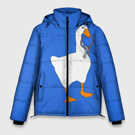 Мужская зимняя куртка 3D с принтом Untitled Goose Game в городе Новоалтайск, верх — 100% полиэстер; подкладка — 100% полиэстер; утеплитель — 100% полиэстер | длина ниже бедра, свободный силуэт Оверсайз. Есть воротник-стойка, отстегивающийся капюшон и ветрозащитная планка. 

Боковые карманы с листочкой на кнопках и внутренний карман на молнии. | epic store | ugg | untitled goose game | гусь | игра без названия | игра про гуся | неназванная игра про гуся