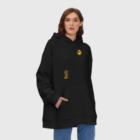 Худи SuperOversize хлопок с принтом BAD DRIP в городе Новоалтайск, 70% хлопок, 30% полиэстер, мягкий начес внутри | карман-кенгуру, эластичная резинка на манжетах и по нижней кромке, двухслойный капюшон
 | bad | baddrip | cloud | coil | drip | smoke | vape | wape | бак | вейп | вейпер | дрипка | дым | койл | культура | мод | облако | пар | хипстер