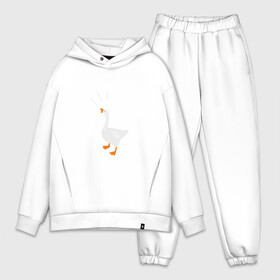 Мужской костюм хлопок OVERSIZE с принтом HONK в городе Новоалтайск,  |  | epic store | honk | ugg | untitled goose game | гусь | игра без названия | игра про гуся | кря | кря кря | неназванная игра про гуся