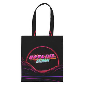 Сумка 3D повседневная с принтом Hotline miami(neon) в городе Новоалтайск, 100% полиэстер | Плотность: 200 г/м2; Размер: 34×35 см; Высота лямок: 30 см | 2d игры | game | hotline miam | neon | retrowave | в подарок | игра | надпись | неон | фанатам | хотлайн маями