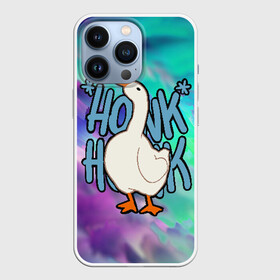 Чехол для iPhone 13 Pro с принтом HONK HONK в городе Новоалтайск,  |  | Тематика изображения на принте: meme | untitled goose game | злой гусь | мем | птица