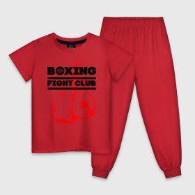 Детская пижама хлопок с принтом Boxing Fight club в городе Новоалтайск, 100% хлопок |  брюки и футболка прямого кроя, без карманов, на брюках мягкая резинка на поясе и по низу штанин
 | boxer | boxing | boxing gloves | fight club | бойцовский клуб | бокс | боксер | боксерские перчатки